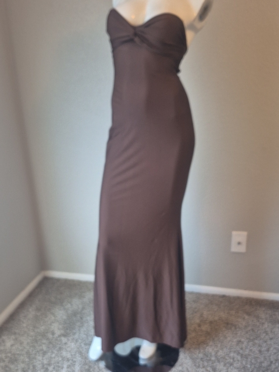 Windsor Dresses & Skirts - Windsor Strapless Chocolate Brown Maxi Dress